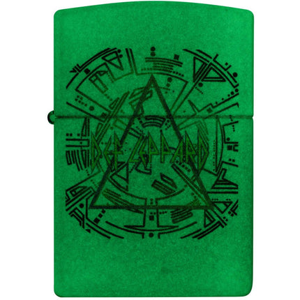 Zippo Windproof Lighter - Def Leppard Logo Design Glow-In-The-Dark Finish | 47224