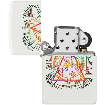 Zippo Windproof Lighter - Def Leppard Logo Design Glow-In-The-Dark Finish | 47224