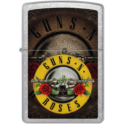 Zippo Windproof Lighter - Guns N' Roses Round Design Street Chrome Finish | 47226