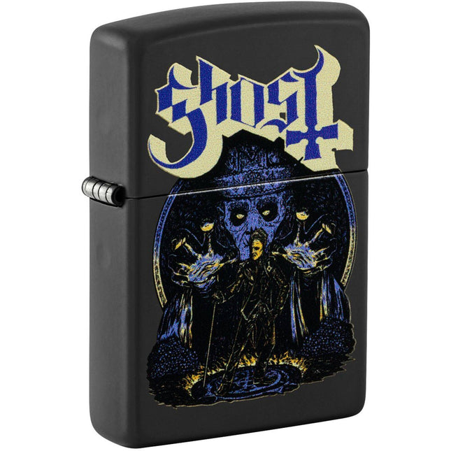 Zippo Windproof Pocket Lighter - Ghost Rock Band Design Black Matte Finish | 47234