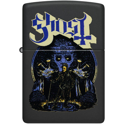 Zippo Windproof Pocket Lighter - Ghost Rock Band Design Black Matte Finish | 47234