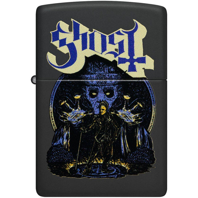 Zippo Windproof Pocket Lighter - Ghost Rock Band Design Black Matte Finish | 47234