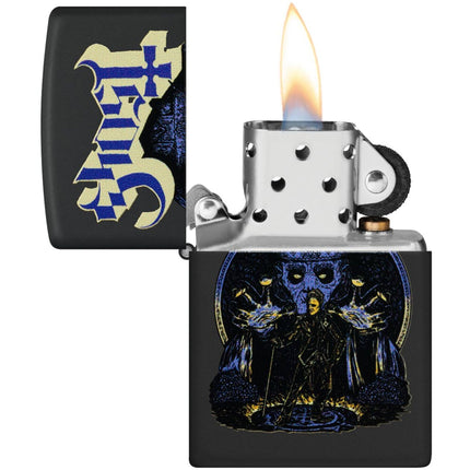 Zippo Windproof Pocket Lighter - Ghost Rock Band Design Black Matte Finish | 47234