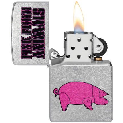 Zippo Windproof Lighter - Pink Floyd Animals Design Street Chrome Finish | 47241