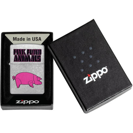 Zippo Windproof Lighter - Pink Floyd Animals Design Street Chrome Finish | 47241