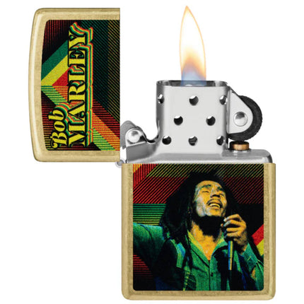 Zippo Windproof Lighter - Bob Marley Soul Design Classic Street Brass Finish | 47242