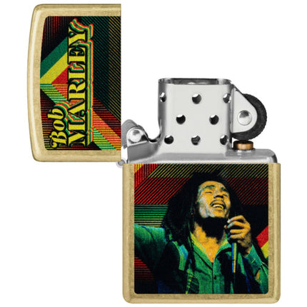 Zippo Windproof Lighter - Bob Marley Soul Design Classic Street Brass Finish | 47242