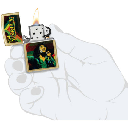 Zippo Windproof Lighter - Bob Marley Soul Design Classic Street Brass Finish | 47242