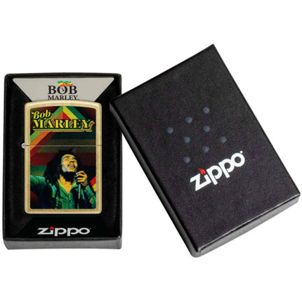 Zippo Windproof Lighter - Bob Marley Soul Design Classic Street Brass Finish | 47242