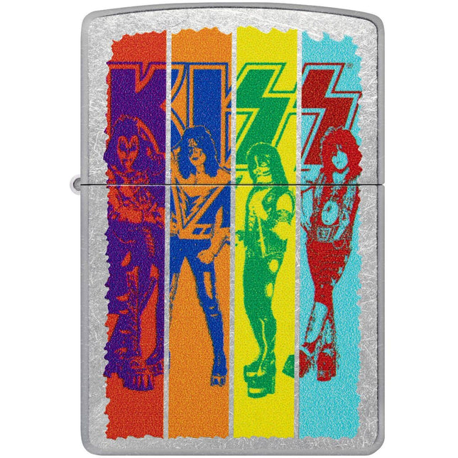 Zippo Windproof Lighter - Kiss Design in Color Image Finish Street Chrome | 47244