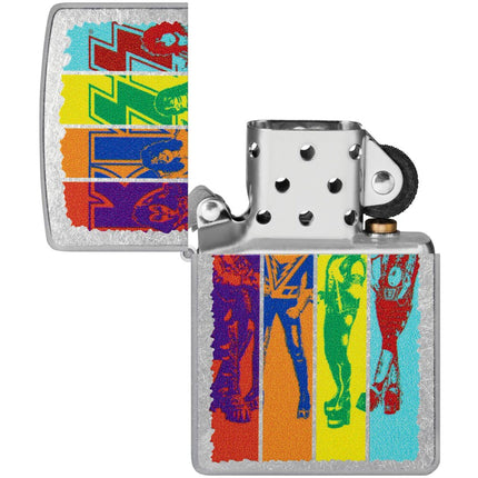 Zippo Windproof Lighter - Kiss Design in Color Image Finish Street Chrome | 47244