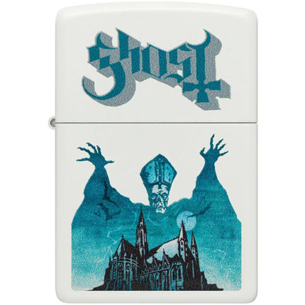 Zippo Windproof Pocket Lighter - Ghost Rock Band Design White Matte Finish | 47246
