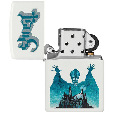 Zippo Windproof Pocket Lighter - Ghost Rock Band Design White Matte Finish | 47246