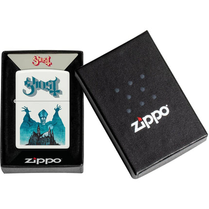 Zippo Windproof Pocket Lighter - Ghost Rock Band Design White Matte Finish | 47246