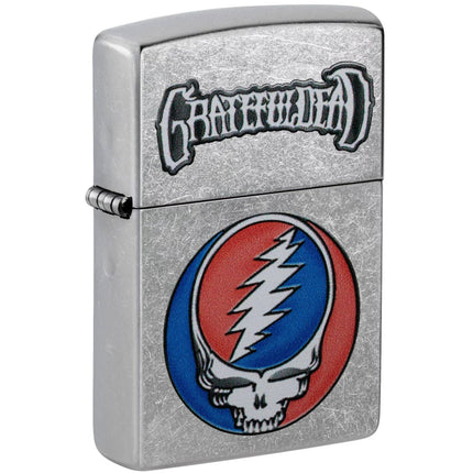 Zippo Windproof Lighter - Grateful Dead Steal Your Face Design Street Chrome | 47247