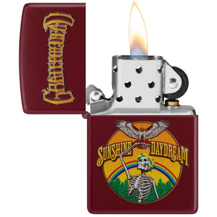 Zippo Windproof Lighter - Grateful Dead Sunshine Daydream Design Merlot Finish | 47249