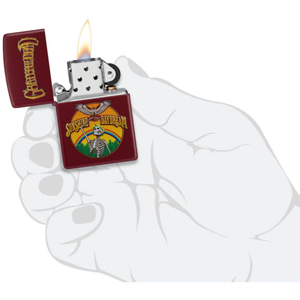 Zippo Windproof Lighter - Grateful Dead Sunshine Daydream Design Merlot Finish | 47249