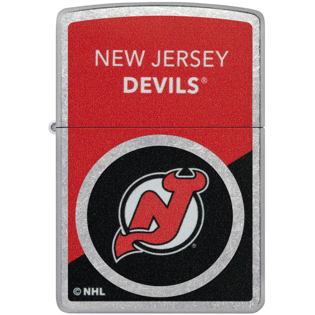 Zippo Windproof Pocket Lighter - NHL New Jersey Devils Colorblock Logo Design | 46198