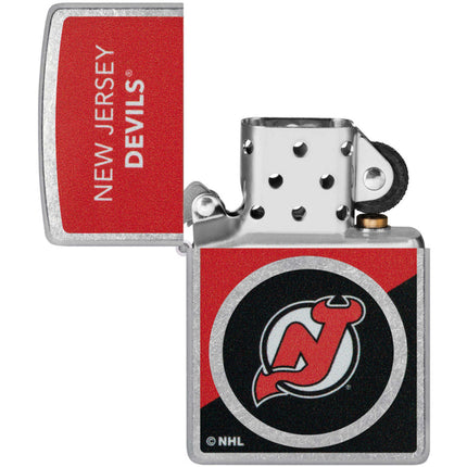 Zippo Windproof Pocket Lighter - NHL New Jersey Devils Colorblock Logo Design | 46198