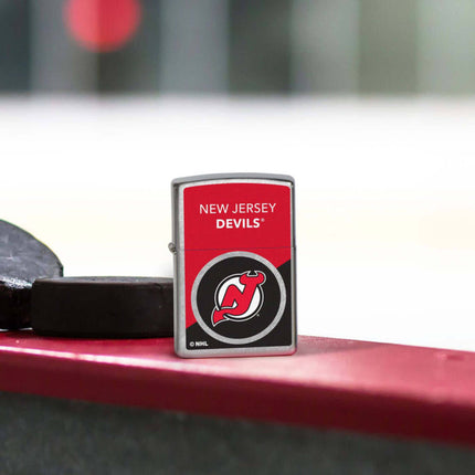 Zippo Windproof Pocket Lighter - NHL New Jersey Devils Colorblock Logo Design | 46198