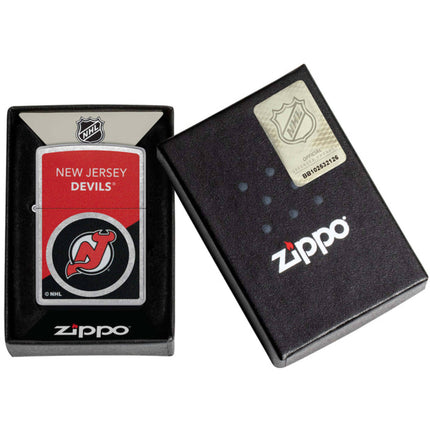 Zippo Windproof Pocket Lighter - NHL New Jersey Devils Colorblock Logo Design | 46198