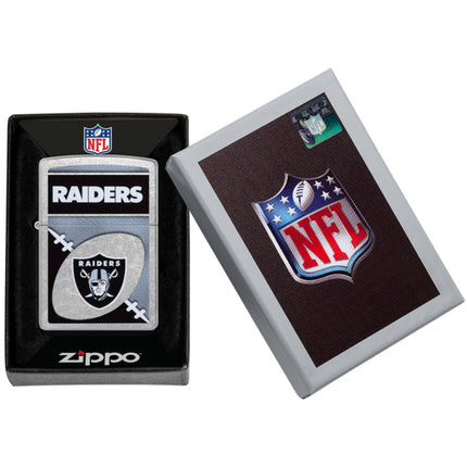 Zippo Windproof Pocket Lighter - NFL Las Vegas Raiders Chrome Logo Design | 46451
