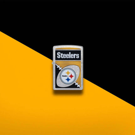 Zippo Windproof Pocket Lighter - NFL Pittsburgh Steelers Chrome Logo Design | 46461