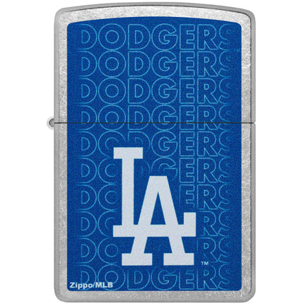 Zippo Windproof Pocket Lighter - MLB Los Angeles Dodgers Chrome Logo Design | 46543