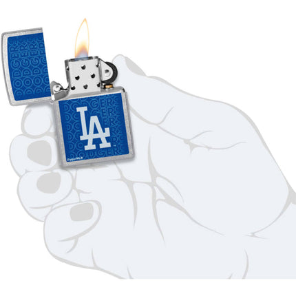 Zippo Windproof Pocket Lighter - MLB Los Angeles Dodgers Chrome Logo Design | 46543