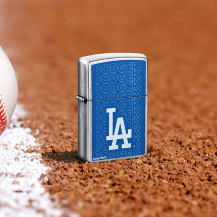 Zippo Windproof Pocket Lighter - MLB Los Angeles Dodgers Chrome Logo Design | 46543