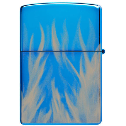 Zippo Windproof Lighter - Harley Davidson Flames Design High Polish Blue | 49469