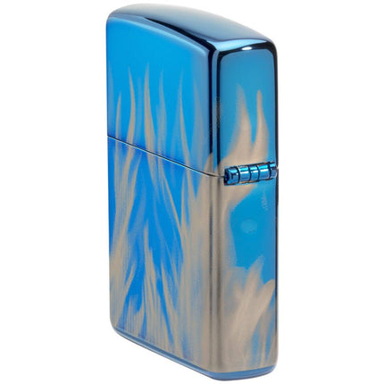 Zippo Windproof Lighter - Harley Davidson Flames Design High Polish Blue | 49469