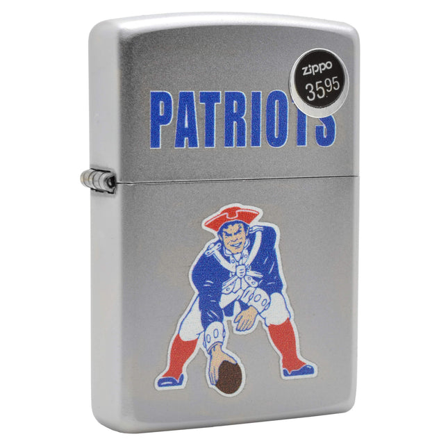 Zippo Lighter: Patriot Throwback Design Satin Chrome | AD235