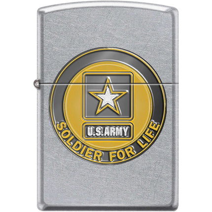 Zippo Windproof Pocket Lighter - US Army Street Chrome Metal | XC359