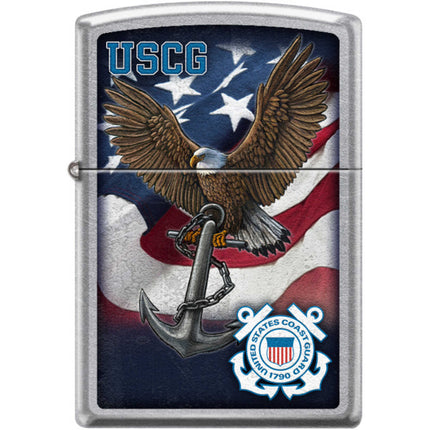Zippo Windproof Pocket Lighter - USCG Street Chrome Metal | XC360