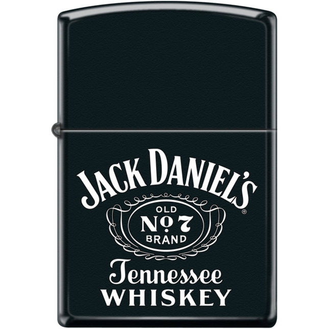 Zippo Windproof Pocket Lighter - Jack Daniels Black Matte Metal | XC370