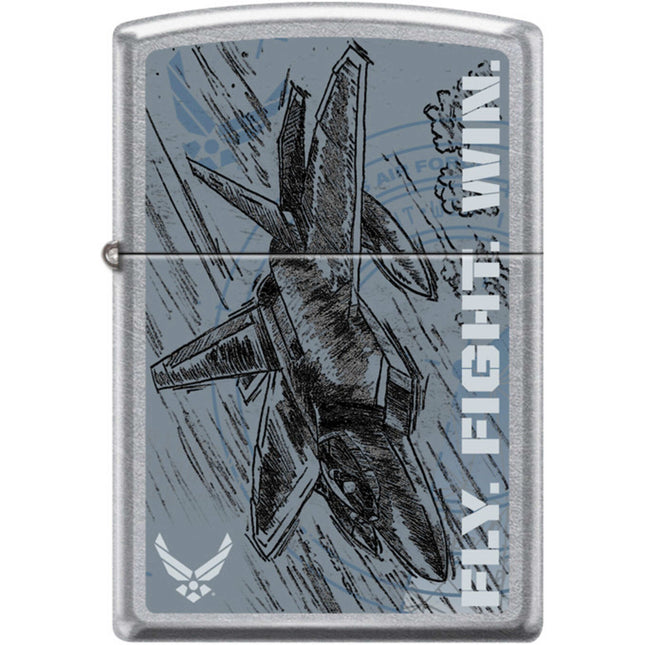 Zippo Windproof Pocket Lighter - USAF Street Chrome Metal | XC376