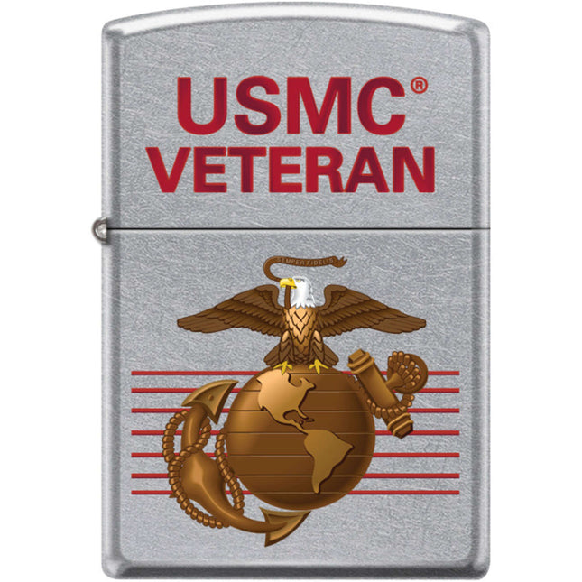 Zippo Windproof Pocket Lighter - USMC Street Chrome Metal | XC377