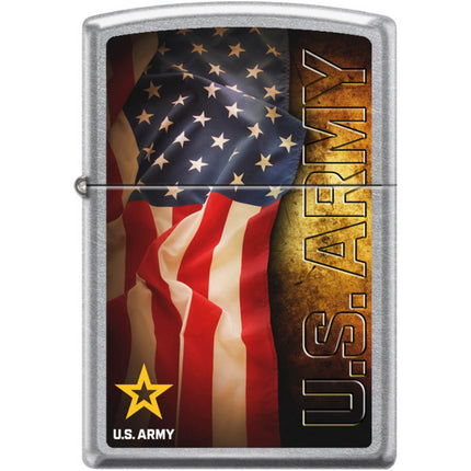 Zippo Windproof Pocket Lighter - Us Army Street Chrome Metal | XC382