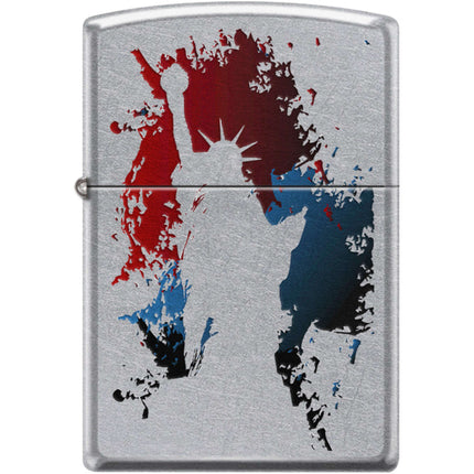 Zippo Windproof Pocket Lighter - Grunge Statue Design Street Chrome Metal | XC397