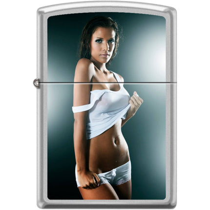 Zippo Windproof Pocket Lighter - Second Place Satin Chrome Metal | XC417