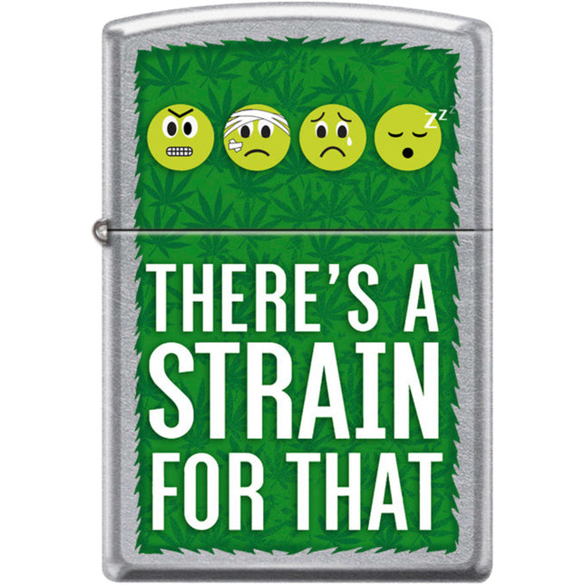 Zippo Windproof Pocket Lighter - Cannabis Design Street Chrome Metal | XC441