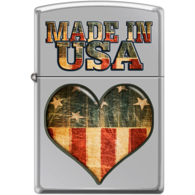 Zippo Windproof Pocket Lighter - Made In USA High Polish Chrome Metal | XC445