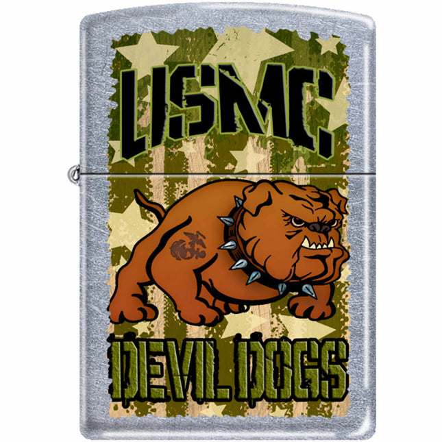 Zippo Windproof Pocket Lighter - Usmc Street Chrome Metal | XC455