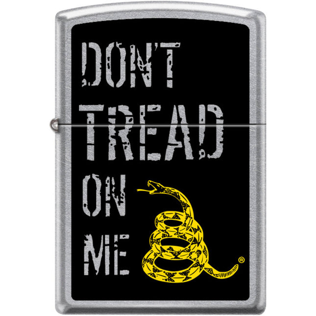 Zippo Windproof Pocket Lighter - Don't Tread On Me Street Chrome Metal | XC457