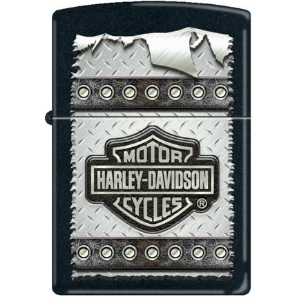 Zippo Windproof Pocket Lighter - Harley Davidson Black Matte Metal | XC465