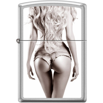 Zippo Windproof Pocket Lighter - Sexy Blonde Satin Chrome Metal | XC505