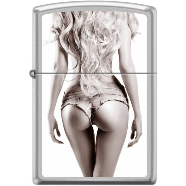 Zippo Windproof Pocket Lighter - Sexy Blonde Satin Chrome Metal | XC505