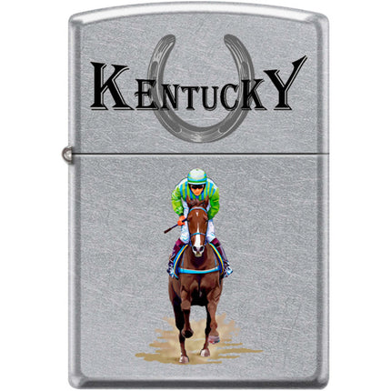 Zippo Windproof Pocket Lighter - Kentucky Design Street Chrome Metal | XC516