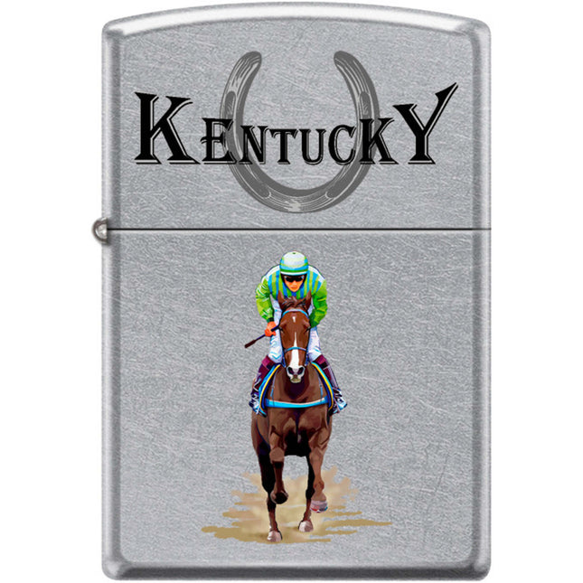 Zippo Windproof Pocket Lighter - Kentucky Design Street Chrome Metal | XC516
